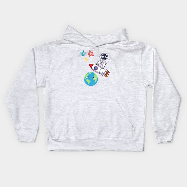 explore the the space Kids Hoodie by SYAO